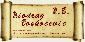 Miodrag Boškoćević vizit kartica